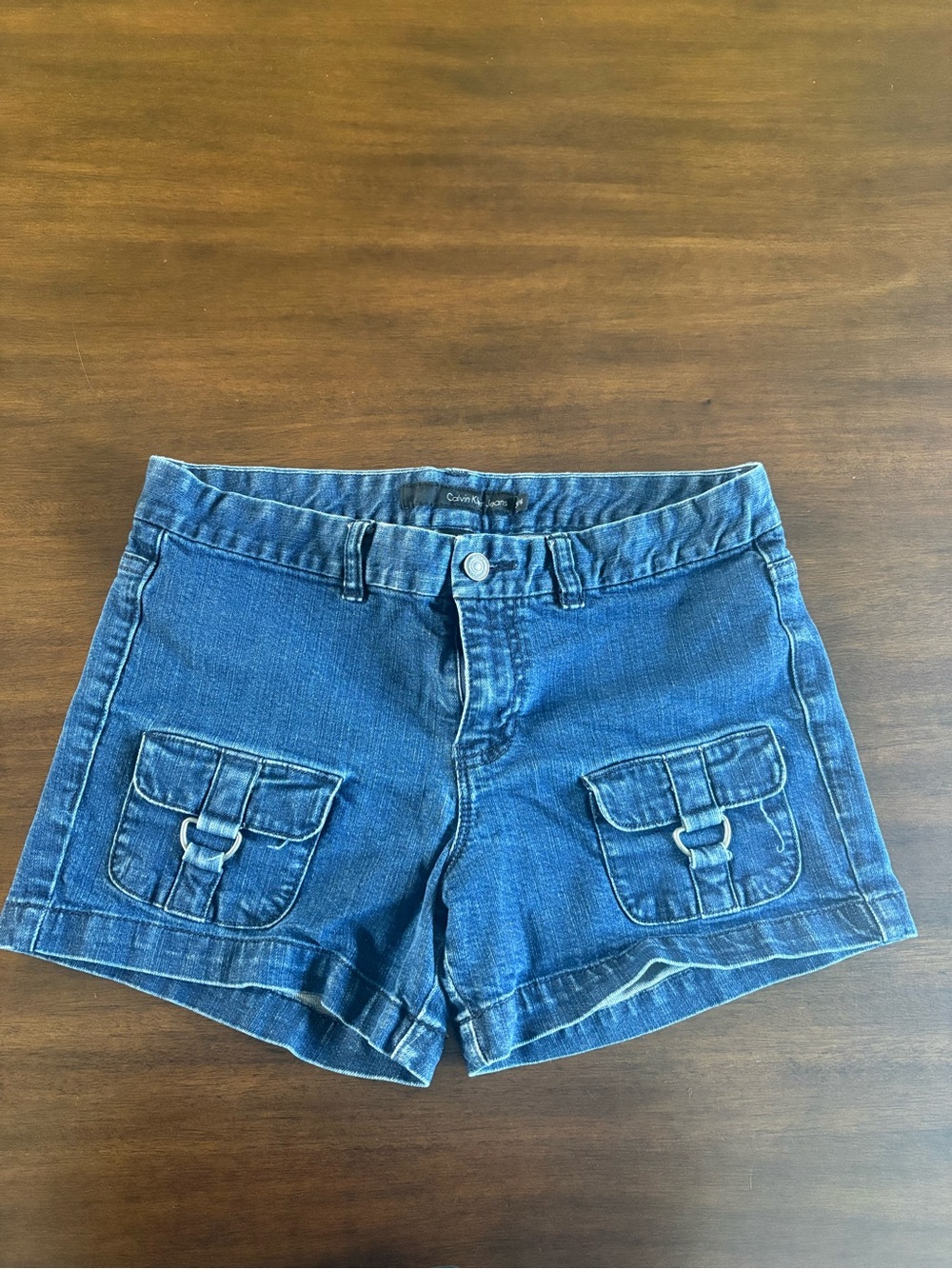 Calvin Klein Jeans Blue Denim Cargo Pocket Women’s Shorts